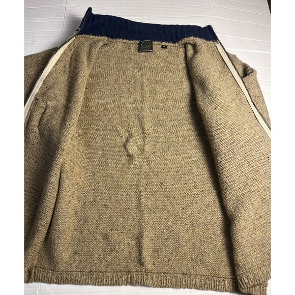 Murphy & Nye Sailmakers Beige Wool Blend Zip-Up Sweater XL Mens Made In Italy - Picture 9 of 14